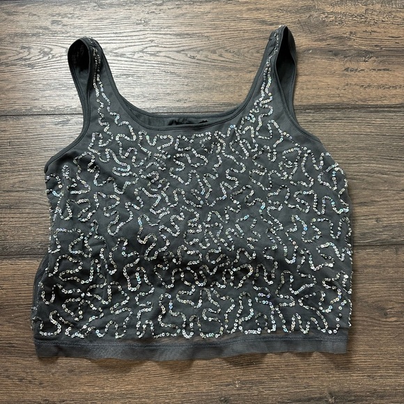 Forever 21 Black Sequin Tank Top - Picture 2 of 3